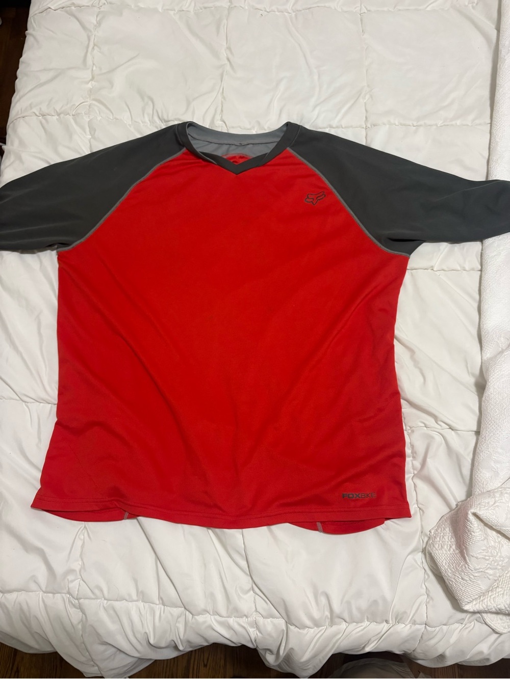 Fox Racing Red & Gray Raglan MTB Jersey